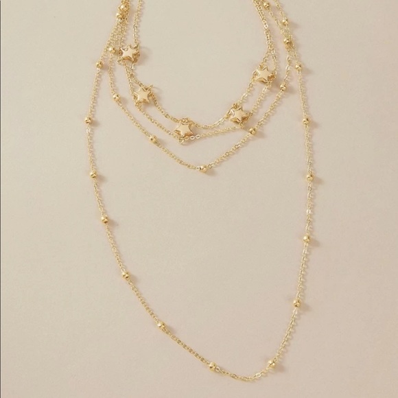 • June • Layered Star + Bead Necklace - Picture 2 of 4